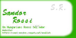 sandor rossi business card